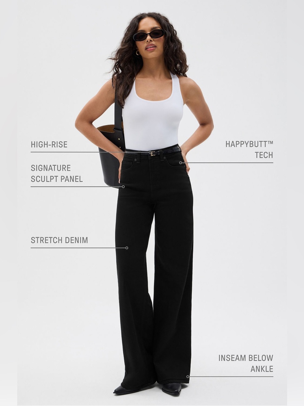 HIGH RISE WIDE LEG JEANS - Picture 7 of 15